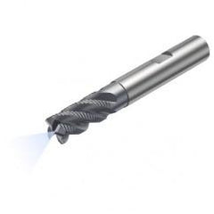 R215.34C10040-DC22K 1640 10mm 4 FL Solid Carbide End Mill - Corner Radius w/Cylindrical - Neck Shank - Caliber Tooling