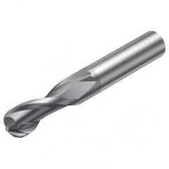 R216.42-12030-AC22G 1610 12mm 2 FL Solid Carbide Ball Nose End Mill w/Cylindrical Shank - Caliber Tooling