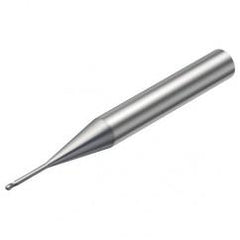 R216.42-00830-AJ08G 1620 0.8mm 2 FL Solid Carbide Ball Nose End Mill w/Cylindrical Shank - Caliber Tooling