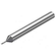 R216.42-00630-AO06G 1620 0.6mm 2 FL Solid Carbide Ball Nose End Mill w/Cylindrical Shank - Caliber Tooling