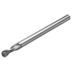 R216.42-06030-AQ09G P10 6mm 2 FL Solid Carbide Ball Nose End Mill w/Cylindrical Shank - Caliber Tooling