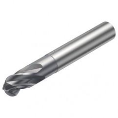 R216.44-06030-AI06G 1610 6mm 4 FL Solid Carbide Ball Nose End Mill w/Cylindrical Shank - Caliber Tooling