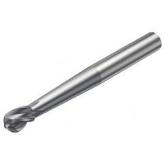 R216.64-08030-AO09G 1610 8mm 4 FL Solid Carbide Ball Nose End Mill spherical design w/Cylindrical Shank - Caliber Tooling