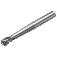 R216.64-12030-AO13G 1610 12mm 4 FL Solid Carbide Ball Nose End Mill spherical design w/Cylindrical Shank - Caliber Tooling