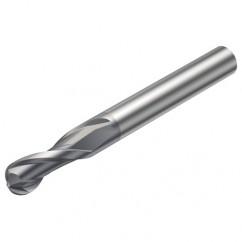 RA216.42-0830-AK04G 1610 3.175mm 2 FL Solid Carbide Ball Nose End Mill w/Cylindrical Shank - Caliber Tooling