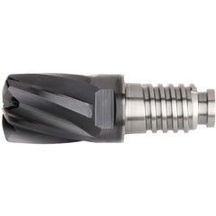 Corner Radius End Mill Head: 6 Flutes Duo-Lock 12, Solid Carbide, AlTiN Coated, Series DUO-LOCK