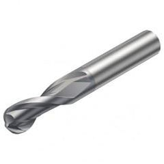 1B232-0238-XA 1620 2.38mm 2 FL Ballnose w/Cylindrical Shank - Caliber Tooling