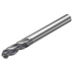 1B240-0318-XA 1630 3.18mm 4 FL Ballnose w/Cylindrical Shank - Caliber Tooling