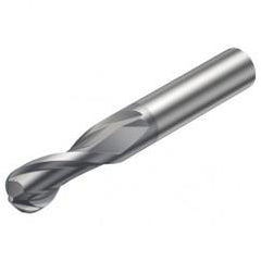 2B230-0100-NA N20C 1mm 2 FL Ballnose w/Cylindrical Shank - Caliber Tooling