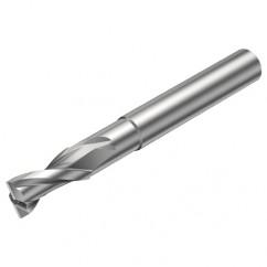 2P122-1200-NC H10F 12mm FL Straight Center Cut w/Cylindrical with Neck Shank - Caliber Tooling