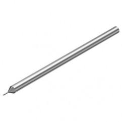 2P212-0080-PC 1620 0.8mm FL Straight Center Cut w/Cylindrical with Neck Shank - Caliber Tooling