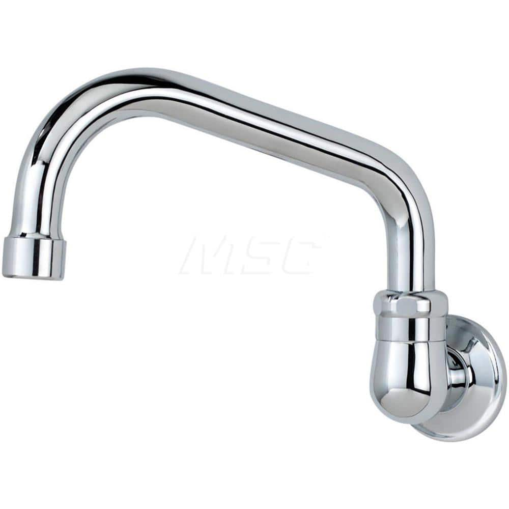 Industrial & Laundry Faucets; Type: Wall Mount Faucet; Style: Wall Mount; Design: Wall Mount; Handle Type: No Handle; Spout Type: Swing Spout/Nozzle; Mounting Centers: Single Hole; Spout Size: 6; Finish/Coating: Chrome Plated Brass; Type: Wall Mount Fauce