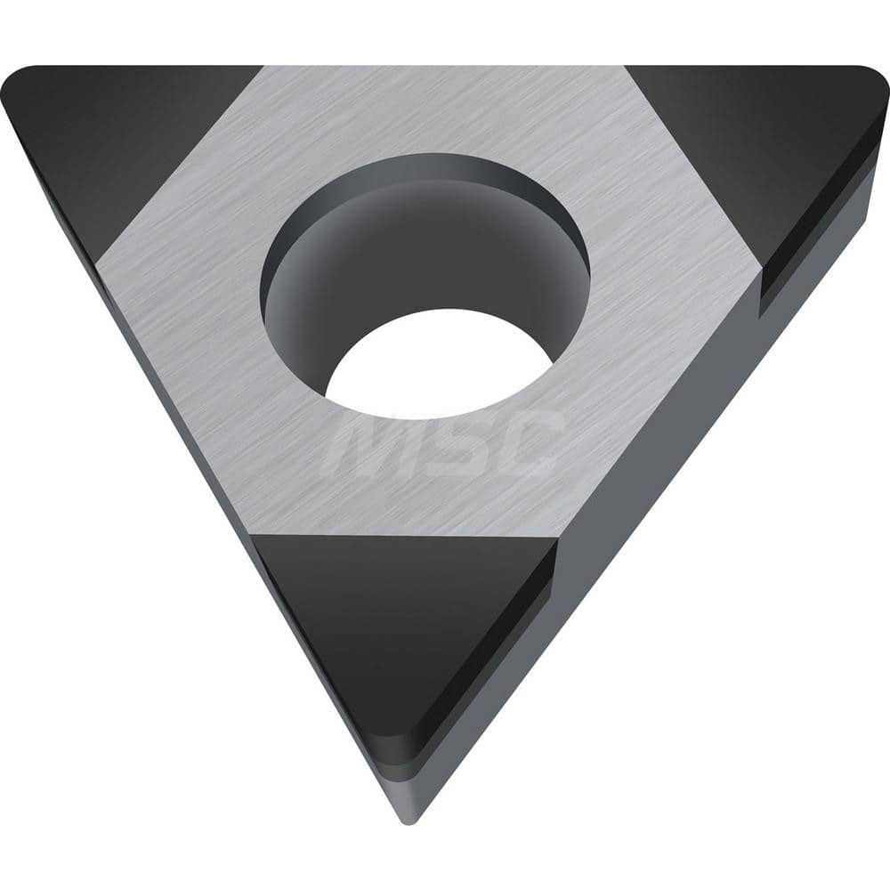 Turning Insert:  TCGW2152TM-3 WBH10C, CBN & TiAlSiN Finish,  Neutral,  1/4″ Inscribed Circle,  60.0 &deg N/A Triangle,