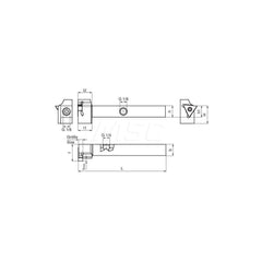 Guhring GH305.0500.500.90.12.R.IK External Right Hand Face Grooving 90 Deg Offset Thru Coolant Holder 1/2″ Square Shank