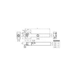 Guhring GH305.0500.500.00.06.R.IK External Right Hand NonFace Grooving Radial Grooving with Thru Coolant Holder 1/2″ Square Shank