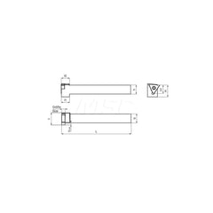 Guhring GH305.0500.500.90.12.R External Right Hand Face Grooving 90 Deg Offset Non Coolant Holder 1/2″ Square Shank