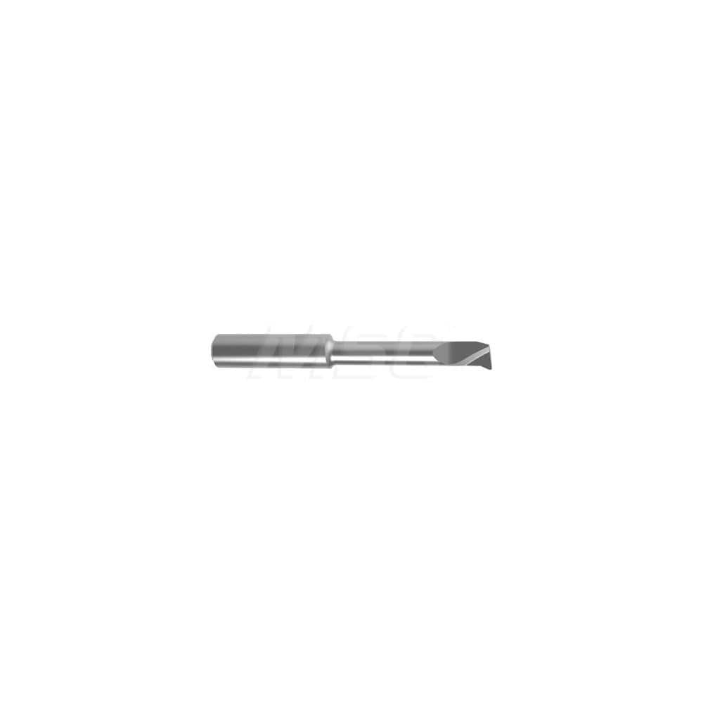 Internal Boring Bar: 0.2756″ Min Bore, 1.6535″ Max Depth, Left Hand Cut, Carbide 2.6378″ OAL, 0.0079″ Corner Radius