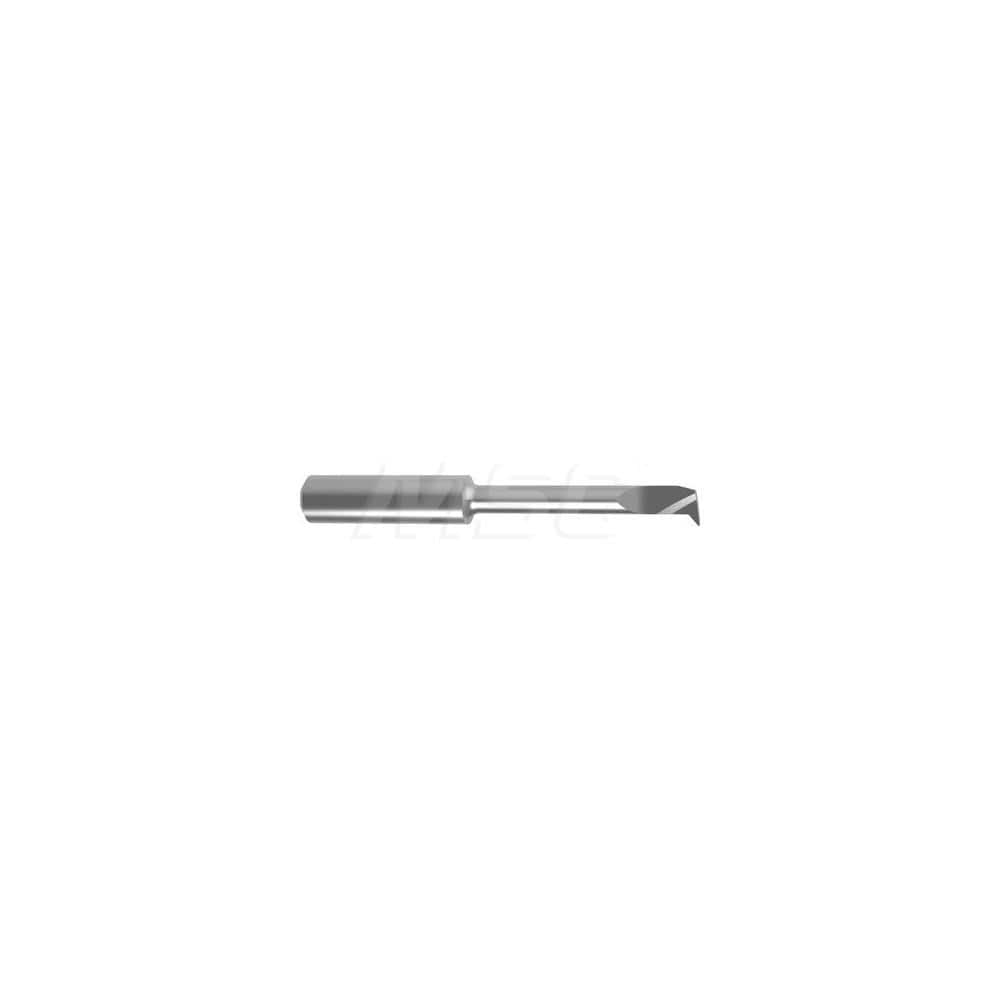 Internal Boring Bar: 0.2756″ Min Bore, 1.063″ Max Depth, Left Hand Cut, Carbide 2.0472″ OAL, 0.0039″ Corner Radius