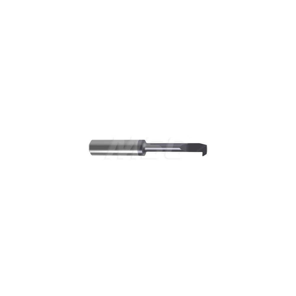 Back Boring Bar: 0.2756″ Min Bore, 1.063″ Max Depth, Left Hand Cut, Carbide 2.0472″ OAL, 0.0079″ Corner Radius