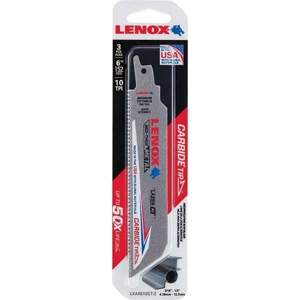 Lenox - Reciprocating Saw Blades Blade Material: Carbide Blade Length (Inch): 6 - Caliber Tooling