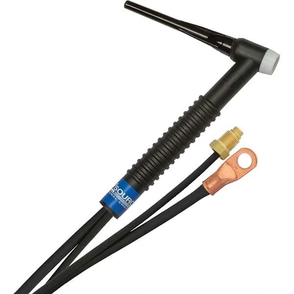 PRO-SOURCE - 150 Amp 12-1/2' Rubber Outfit 17F Air Cooled TIG Welding Torch Kit - Caliber Tooling