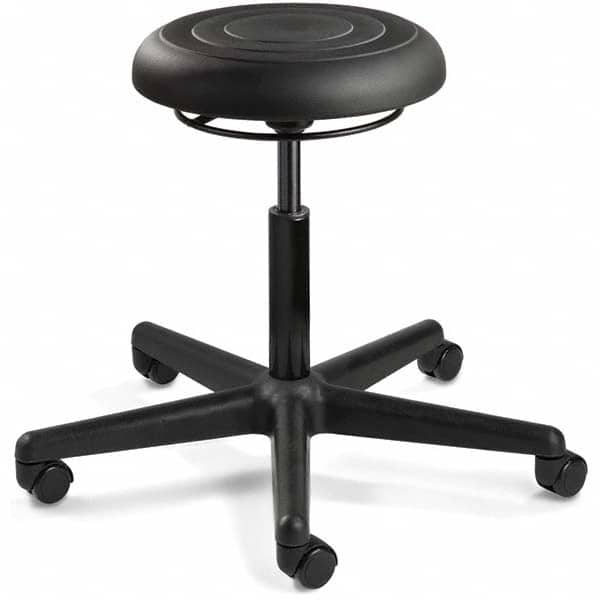 Bevco - Swivel & Adjustable Stools Type: Adjustable Backless Stool Base Type: Black Nylon Base - Caliber Tooling