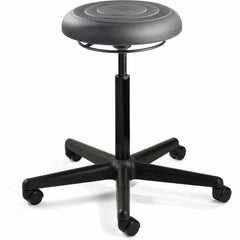 Bevco - Swivel & Adjustable Stools Type: Adjustable Backless Stool Base Type: Black Nylon Base - Caliber Tooling