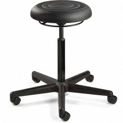 Bevco - Swivel & Adjustable Stools Type: Adjustable Backless Stool Base Type: Black Nylon Base - Caliber Tooling