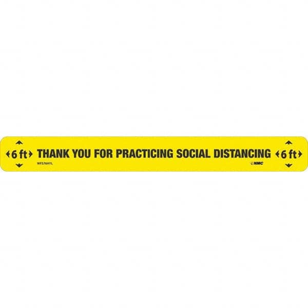 NMC - "Thank You for Practicting Social Distancing" Adhesive-Backed Floor Sign - Caliber Tooling