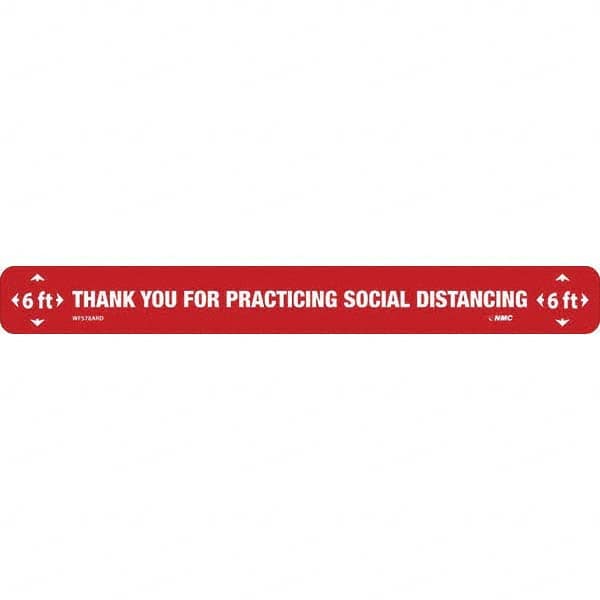 NMC - "Thank You for Practicting Social Distancing" Adhesive-Backed Floor Sign - Caliber Tooling