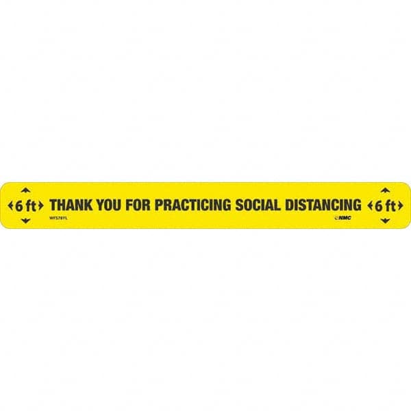 NMC - "Thank You for Practicting Social Distancing" Adhesive-Backed Floor Sign - Caliber Tooling