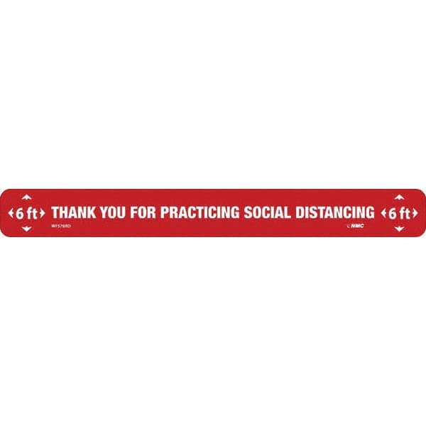 NMC - "Thank You for Practicting Social Distancing" Adhesive-Backed Floor Sign - Caliber Tooling