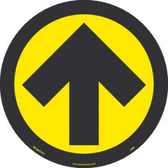 Blank Round, Black on Yellow, Use for Exit, Entrance & Directional