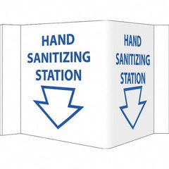 NMC - "Hand Sanitizing Station", 12" Wide x 6" High, Vinyl Safety Sign - Caliber Tooling