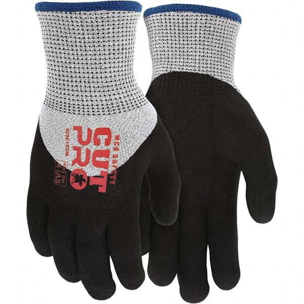 MCR Safety - Size M, ANSI Cut Lvl A5, Puncture Lvl 3, Abrasion Lvl 4, Foam Nitrile Coated Cut & Puncture Resistant Gloves - Caliber Tooling