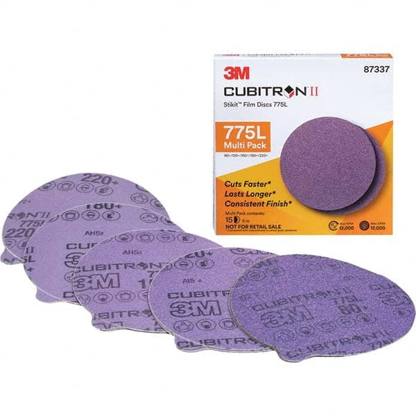 3M - Adhesive-Backed/PSA Discs Disc Diameter (Inch): 5 Abrasive Material: Ceramic - Caliber Tooling