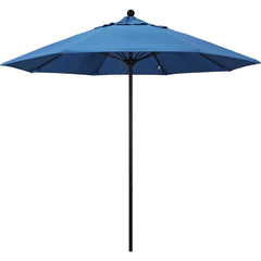 Patio Umbrellas; Diameter (Feet): 9; Height (Feet): 8.583; Fabric Color: Capri; Base Included: No; Canopy Fabric: Pacifica; Fade Resistant: Yes; Additional Information: Push Lift; Frame Material: Aluminum