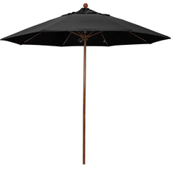 Patio Umbrellas; Diameter (Feet): 9; Height (Feet): 8.583; Fabric Color: Black; Base Included: No; Canopy Fabric: Olefin; Fade Resistant: Yes; Additional Information: Push Lift; Frame Material: Aluminum