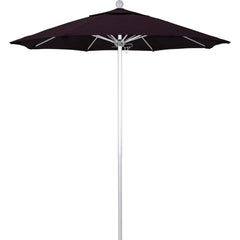 Patio Umbrellas; Diameter (Feet): 7.5; Height (Feet): 8.000; Fabric Color: Purple; Base Included: No; Canopy Fabric: Pacifica; Fade Resistant: Yes; Additional Information: Push Lift; Frame Material: Aluminum