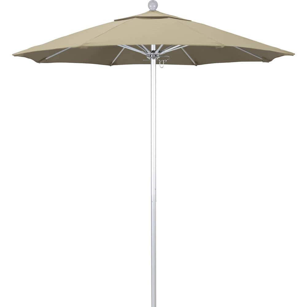 Patio Umbrellas; Diameter (Feet): 7.5; Height (Feet): 8.000; Fabric Color: Beige; Base Included: No; Canopy Fabric: Pacifica; Fade Resistant: Yes; Additional Information: Push Lift; Frame Material: Aluminum