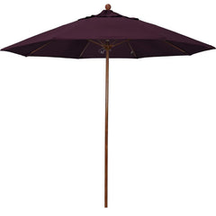 Patio Umbrellas; Diameter (Feet): 9; Height (Feet): 8.583; Fabric Color: Purple; Base Included: No; Canopy Fabric: Pacifica; Fade Resistant: Yes; Additional Information: Push Lift; Frame Material: Aluminum