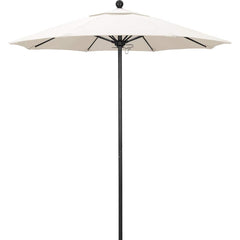 Patio Umbrellas; Diameter (Feet): 7.5; Height (Feet): 8.000; Fabric Color: Natural; Base Included: No; Canopy Fabric: Pacifica; Fade Resistant: Yes; Additional Information: Push Lift; Frame Material: Aluminum