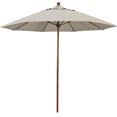 Patio Umbrellas; Diameter (Feet): 9; Height (Feet): 8.583; Fabric Color: Woven Granite; Base Included: No; Canopy Fabric: Olefin; Fade Resistant: Yes; Additional Information: Push Lift; Frame Material: Aluminum