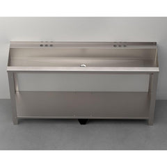 Sinks; Type: Trough; Outside Length: 60 in; Outside Length: 60 in; Mounting Location: Wall; Outside Width: 16.000; Number Of Bowls: 1; Outside Height: 7.5 in; Material: Type 304 Stainless Steel; Faucet Included: No; Faucet Type: No Faucet; Valve Design: N