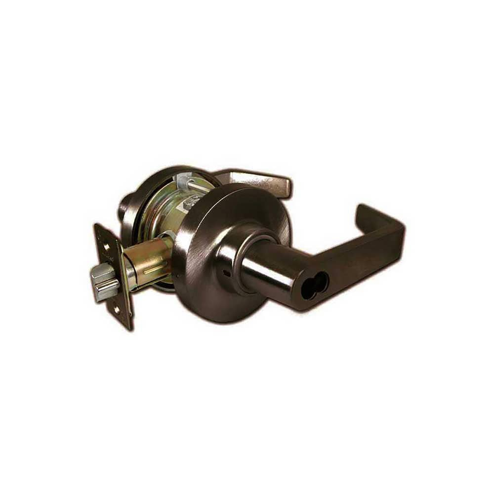 Lever Locksets; Type: Classroom; Key Type: Keyed Different; Strike Type: ASA Strike; Finish/Coating: Oil Rubbed Bronze; Material: Steel; Material: Steel; Door Thickness: 1 5/8 - 1 7/8; Backset: 2.75; Lockset Grade: Grade 2; Cylinder Type: SFIC Less Core;