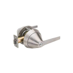 Lever Locksets; Type: Storeroom; Key Type: Keyed Different; Strike Type: ASA Strike; Finish/Coating: Satin Stainless Steel; Material: Steel; Material: Steel; Door Thickness: 1 5/8 - 1 7/8; Backset: 2.75; Lockset Grade: Grade 1; Cylinder Type: Conventional