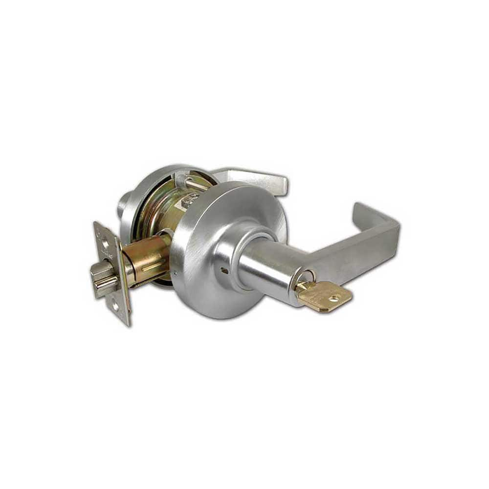 Lever Locksets; Type: Entry; Key Type: Keyed Different; Strike Type: ASA Strike; Finish/Coating: Satin Chrome; Material: Steel; Material: Steel; Door Thickness: 1 5/8 - 1 7/8; Backset: 2.75; Lockset Grade: Grade 1; Cylinder Type: Conventional; Minimum Ord