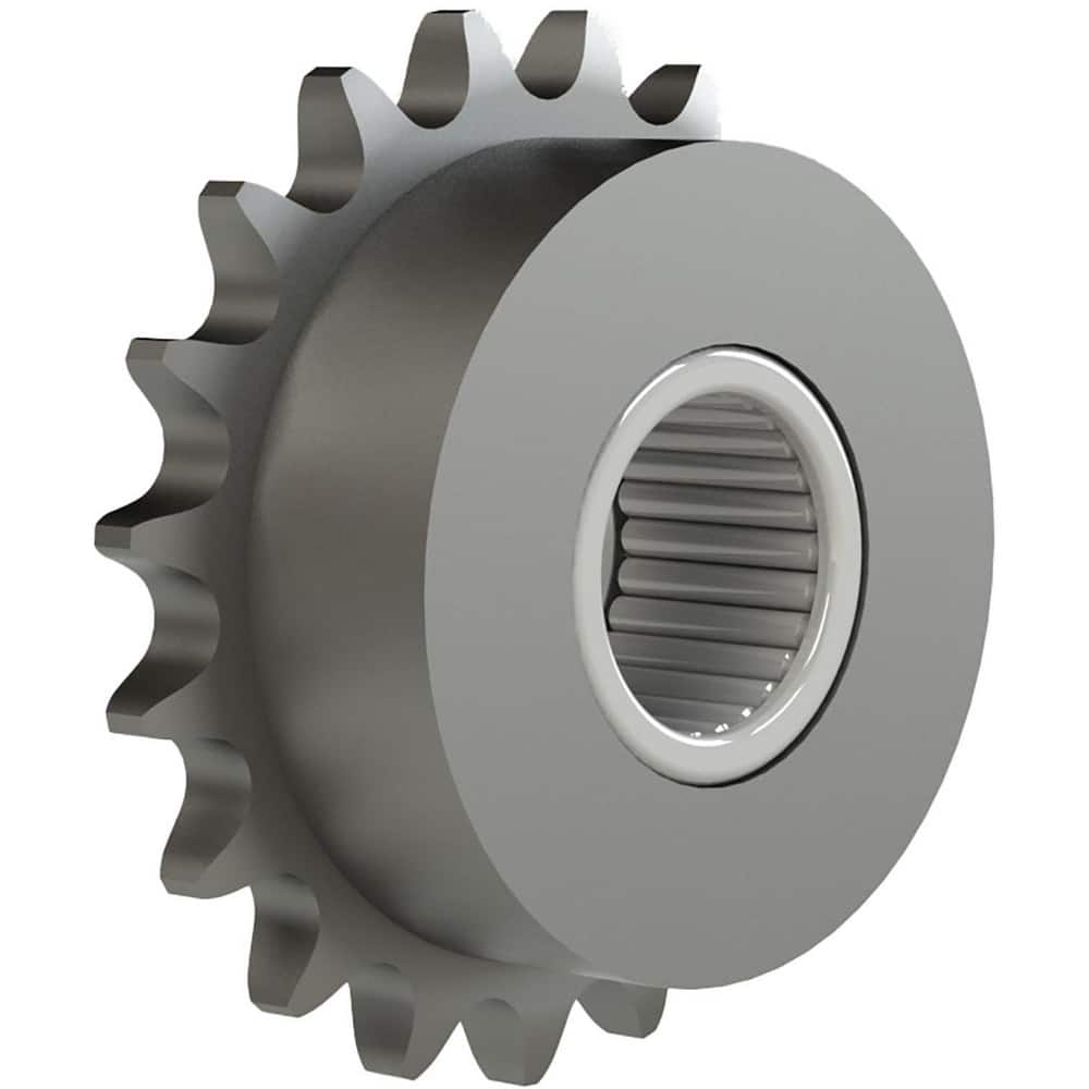 Chain Idler Sprockets; Bore Diameter: 1.0000; Hub Diameter: 3.2500; Pitch: 0.75 in; Compatible Shaft Diameter: 1 in; Number Of Strands: 1; Bearing Type: Needle; Material: Steel; Number of Teeth: 17; Minimum Order Quantity: Steel; Shaft Diameter (Inch): 1