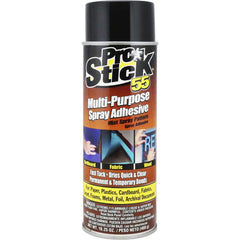 Liquid Spray Adhesive: 16.25 oz Aerosol Can, Red 125 ° F Max Operating Temperature, 100 sq ft Coverage, Series Pro Stick