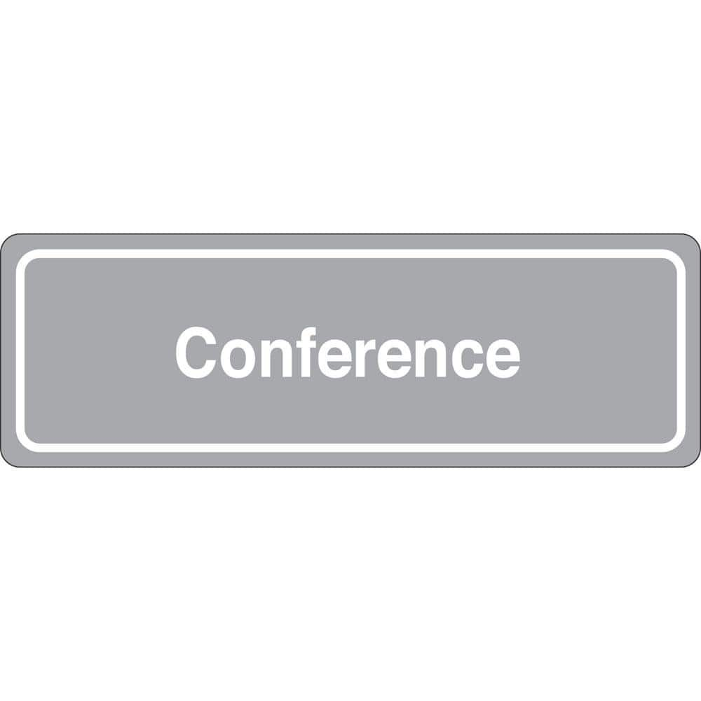 Facility Sign: Rectangle, ″Conference″ Acrylic, Double Sided Tape, 3″ High